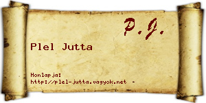 Plel Jutta névjegykártya